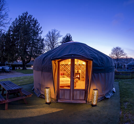 Star-gazing Yurt at night
